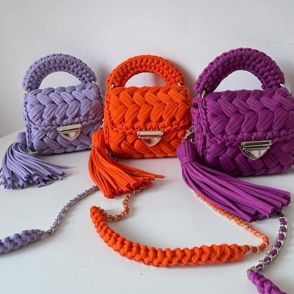 Luxury Handmade Crochet Zefirka bag small
